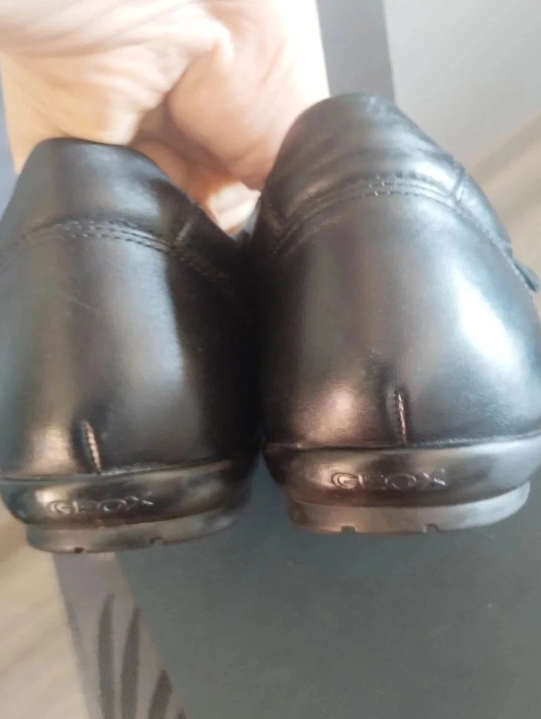 Tênis preto masculino com cadarço em couro, Geox, P44 em ótimo estado – photo 8